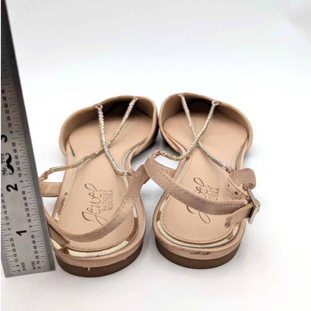 Jewel Badgley Mischka Alanna Ballet Flats Women's Almond Nude Size US9M EU40 - Picture 5 of 11